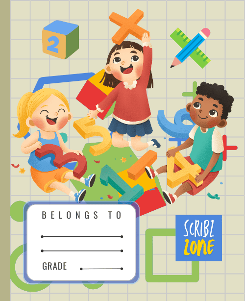 math little kids notebook by scribz zone
